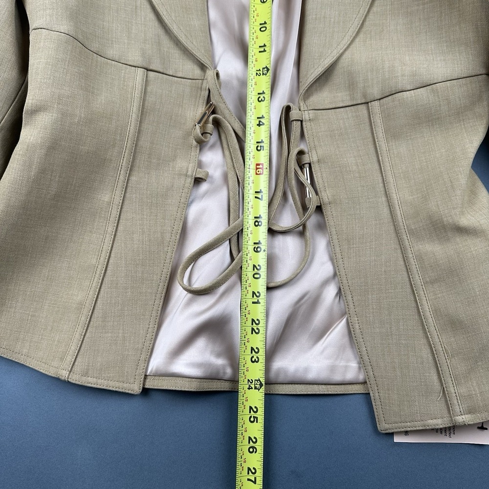 PLT Label Women's Tobacco Tailored Lace Up Corset Size US 8 Blazer Set NWT - Picture 9 of 15
